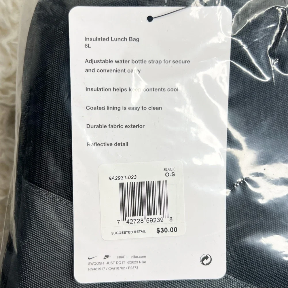 Nike Futura Square Lunch Bag, Black White, 6L - Picture 2 of 8